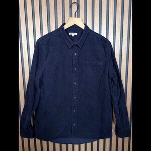 Banks Journal Shirt Small Mens Blue Corduroy Button Down Long Sleeve Pocket